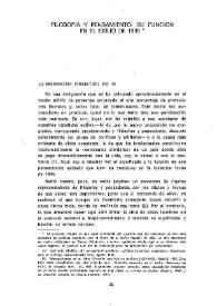 Filosofía y pensamiento: su función en el exilio de 1939

