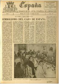 España : Órgano de la Junta Española de Liberación. Año I, núm. 40, 4 de noviembre de 1944