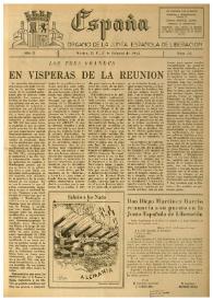 España : Órgano de la Junta Española de Liberación. Año II, núm. 52, 3 de febrero de 1945