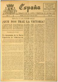 España : Órgano de la Junta Española de Liberación. Año II, núm. 65, 12 de mayo de 1945