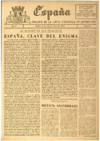 España : Órgano de la Junta Española de Liberación. Año II, núm. 66, 19 de mayo de 1945