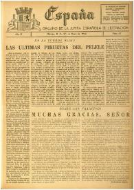 España : Órgano de la Junta Española de Liberación. Año II, núm. 67, 26 de mayo de 1945