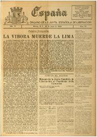 España : Órgano de la Junta Española de Liberación. Año II, núm. 72, 30 de junio de 1945