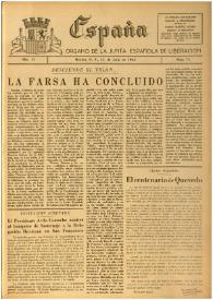 España : Órgano de la Junta Española de Liberación. Año II, núm. 74, 14 de julio de 1945