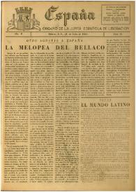 España : Órgano de la Junta Española de Liberación. Año II, núm. 75, 21 de julio de 1945