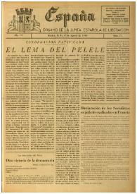 España : Órgano de la Junta Española de Liberación. Año II, núm. 77, 4 de agosto de 1945