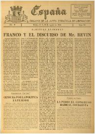 España : Órgano de la Junta Española de Liberación. Año II, núm. 80, 25 de agosto de 1945