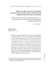 Reflexiones sobre la noción de tolerancia contextual como virtud personal. Un balance de la discusión sobre liberalismo y tolerancia 