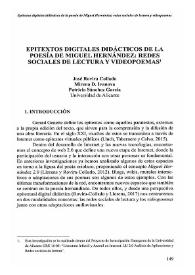 Epitextos digitales didácticos de la poesía de Miguel Hernández: redes sociales de lectura y videopoemas