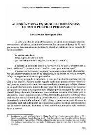 Alegría y risa en Miguel Hernández: un mito poético personal