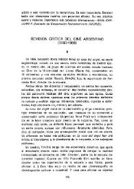 Revisión crítica del cine argentino (1960-1980) 