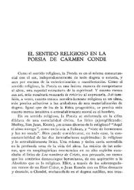 El sentido religioso en la poesía de Carmen Conde