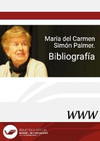 María del Carmen Simón Palmer. Bibliografía