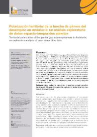 Polarización territorial de la brecha de género del desempleo en Andalucía: un análisis exploratorio de datos espacio-temporales abiertos