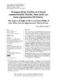 El amparo de los derechos en el Estado constitucional de Derecho. Notas desde una teoría argumentativa del Derecho