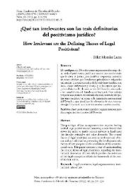 ¿Qué tan irrelevantes son las tesis definitorias del positivismo jurídico?