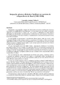 Imigração, gênero e dinâmicas familiares no contexto de independência do Brasil (1800-1890)