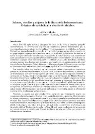 Salones, tertulias y mujeres de la élite criolla latinoamericana. Prácticas de sociabilidad y circulación de ideas