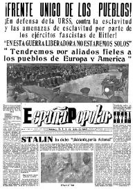 España popular : semanario al servicio del pueblo español. Año II, núm. 62, 5 de julio de 1941