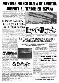 España popular : semanario al servicio del pueblo español. Año II, núm. 69, 12 de septiembre de 1941