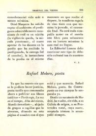 Rafael Melero, poeta