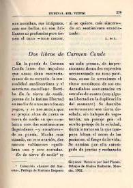 Dos libros de Carmen Conde