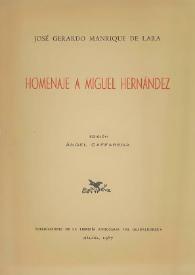 Homenaje a Miguel Hernández