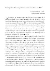 Concepción Gimeno y el ocio teatral madrileño en 1873