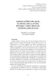 Gaspar Núñez de Arce, el poeta de la duda: poemas y discursos de temática religiosa 

