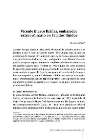 Vicente Blasco Ibáñez, embajador extraordinario en Estados Unidos 