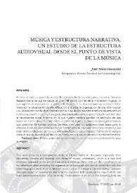 Música y estructura narrativa. Un estudio de la estructura audiovisual desde el punto de vista de la música