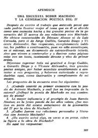 Una encuesta sobre Machado y la generación poética del 27