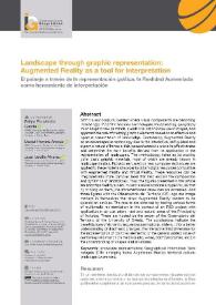 Landscape through graphic representation: Augmented Reality as a tool for interpretation