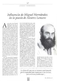 Influencia de Miguel Hernández en la poesía de Álvarez Lencero