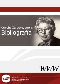 Concha Zardoya, poeta. Bibliografía