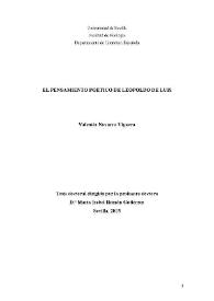 El pensamiento poético de Leopoldo de Luis
