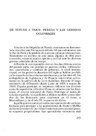 De Tetuán a París. Pereda y las guerras coloniales 