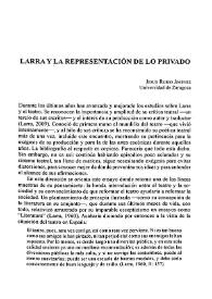 Larra y la representación de lo privado