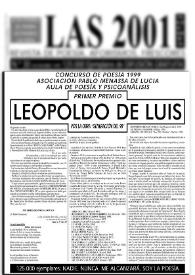 Primer premio Leopoldo de Luis por la obra 