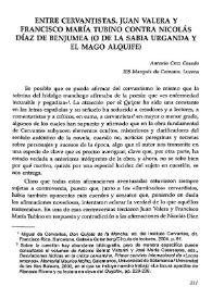 Entre cervantistas. Juan Valera y Francisco María Tubino contra Nicolás Díaz de Benjumea (o de la sabia Urganda y el mago Alquife) 