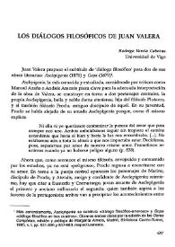 Los diálogos filosóficos de Juan Valera 