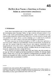 De don Juan Valera a Cristóbal de Castro: sobre el andalucismo lingüístico 