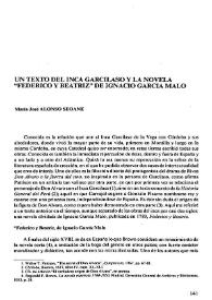 Un texto del Inca Garcilaso y la novela 