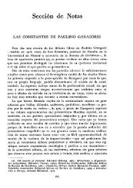 Las constantes de Paulino Garagorri