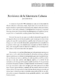 Revisiones de la literatura cubana