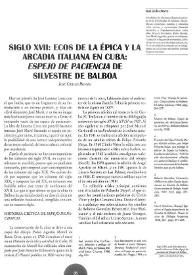 Siglo XVII: ecos de la épica y la arcadia italiana en Cuba: 