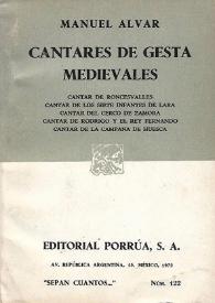 Cantares de gesta medievales