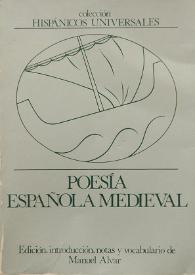 Poesía española medieval: antología