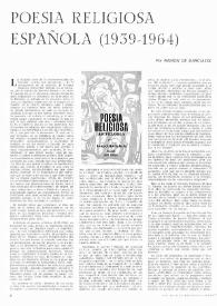 Poesía religiosa española (1939-1964) 
