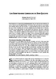 Las identidades librescas de don Quijote